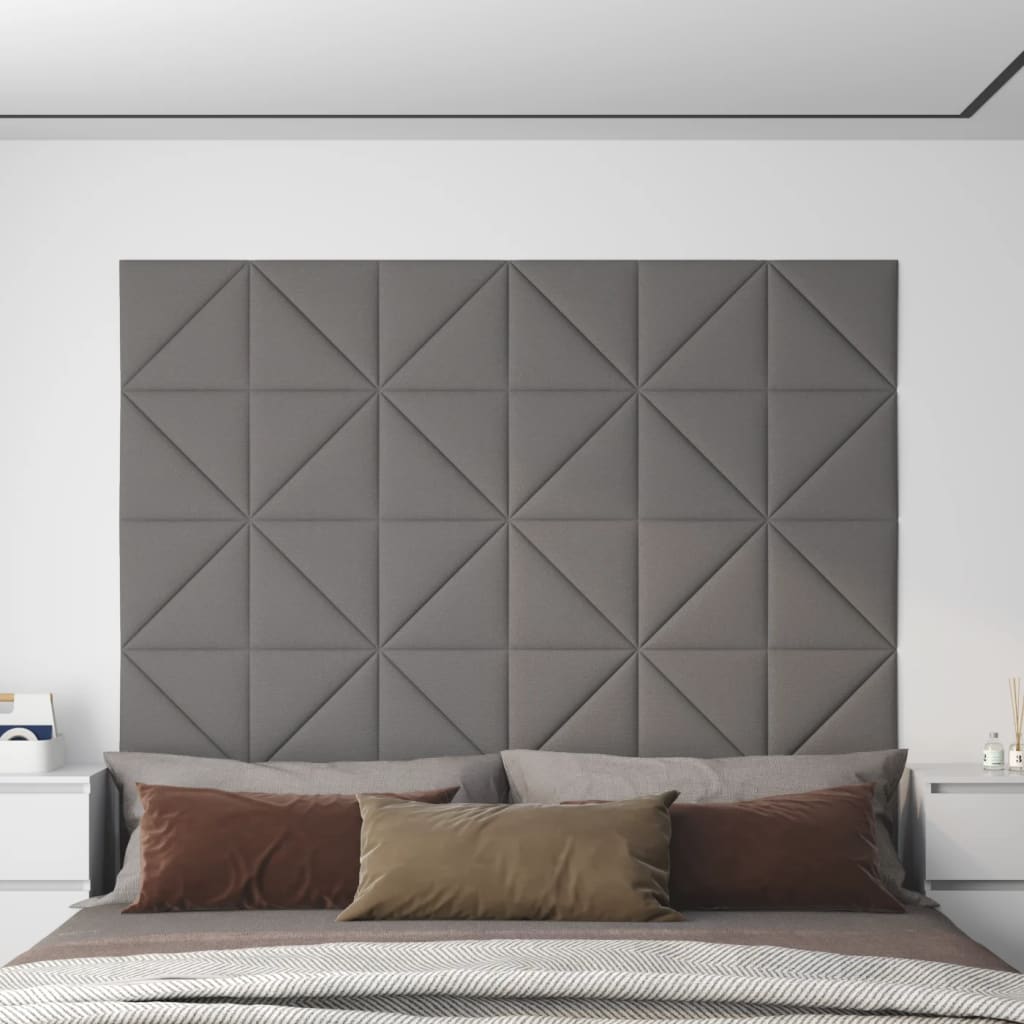 Petrashop  Nástěnné panely 12 ks světle šedé 30 x 30 cm textil 1,08 m²