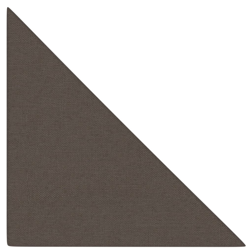 vidaXL Väggpaneler 12 st taupe 30x30 cm tyg 0,54 m²