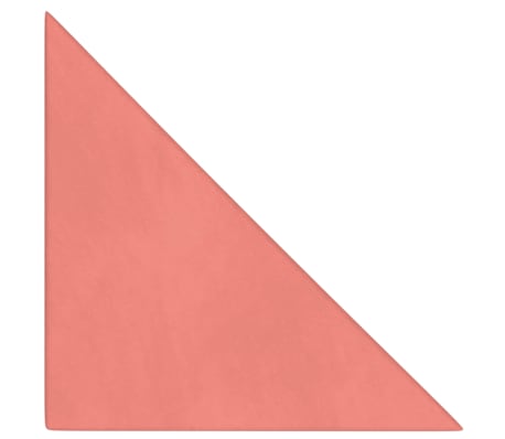 vidaXL Panouri de perete, 12 buc., roz, 30x30 cm, catifea, 0,54 m²