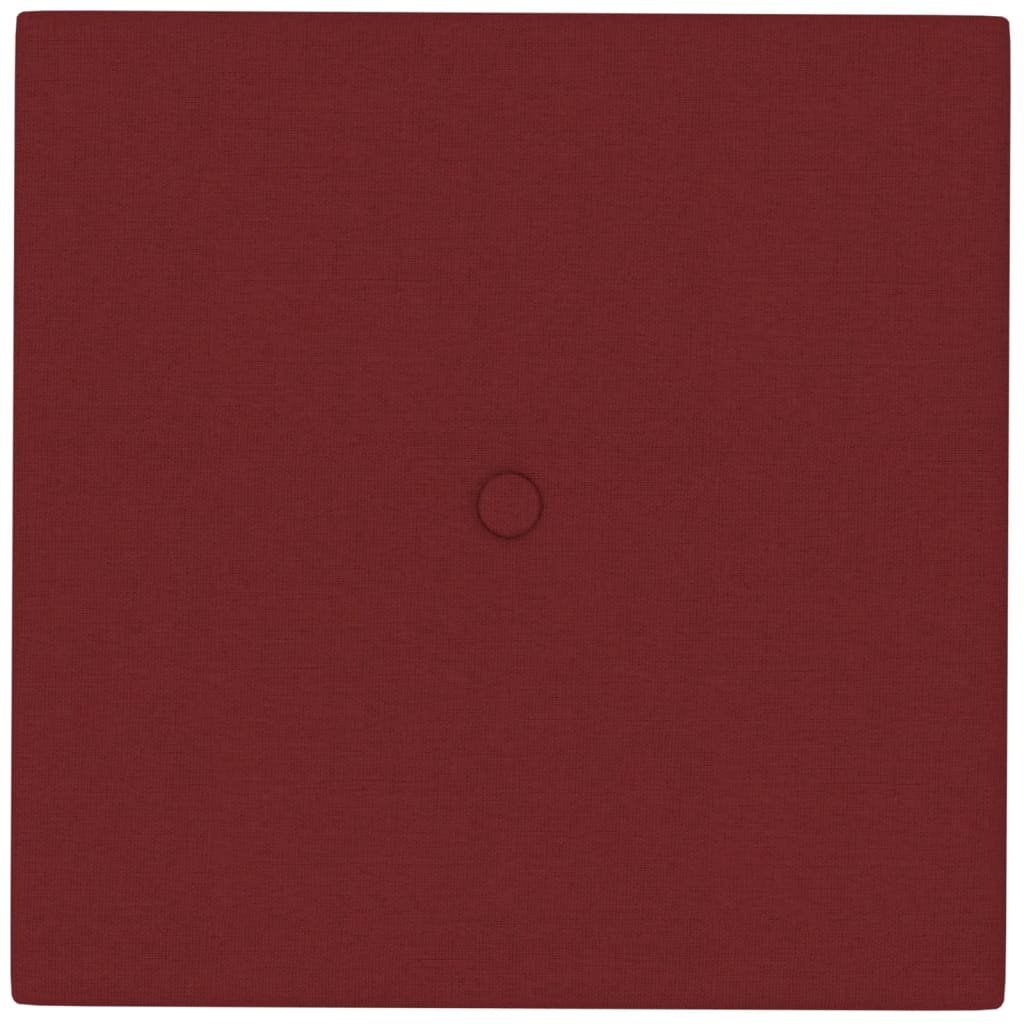 vidaXL Paneles de pared 12 uds tela rojo tinto 30x30 cm 1,08 m²