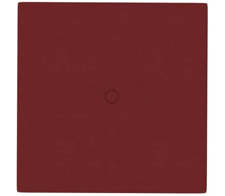 vidaXL Stenski paneli 12 kosov vinsko rdeči 30x30 cm blago 1,08 m²