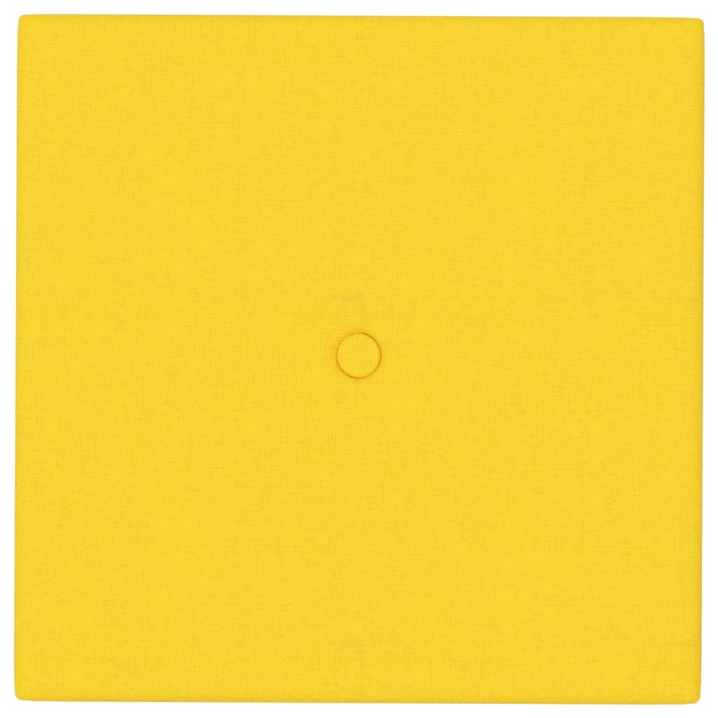 vidaXL Paneles de pared 12 uds tela amarillo claro 30x30 cm 1,08 m²