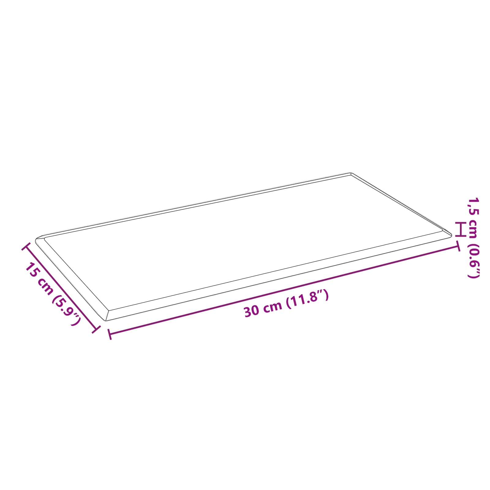Nástěnný čelník 12 pcs Černý 30 x 15 cm Umělá kůže - obrázek 7