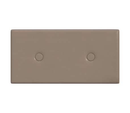 vidaXL Πάνελ Τοίχου 12 τεμ. Καπουτσίνο 30x15 εκ. 0,54 μ² Συνθ. Δέρμα