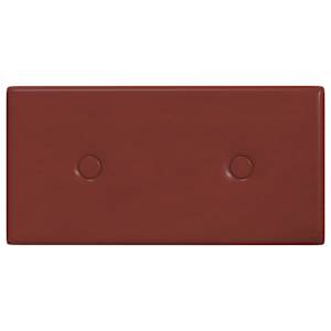 vidaXL Πάνελ Τοίχου 12 τεμ. Μπορντό 30x15 εκ. 0,54 μ² Συνθετικό Δέρμα