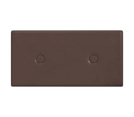 vidaXL Zidne ploče od umjetne kože 12 kom smeđe 30 x 15 cm 0,54 m²