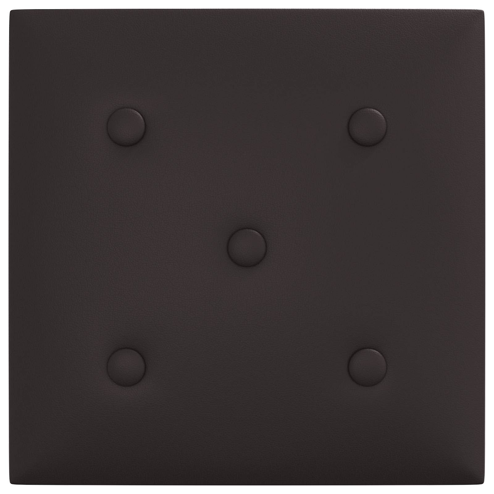 Stenska glavna postelja 12 pcs Črna 30 x 30 cm Umjetno usnje - slika 4