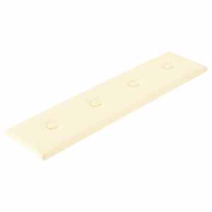 vidaXL Panouri perete 12 buc. crem 60x15 cm piele ecologică 1,08 m&sup2;