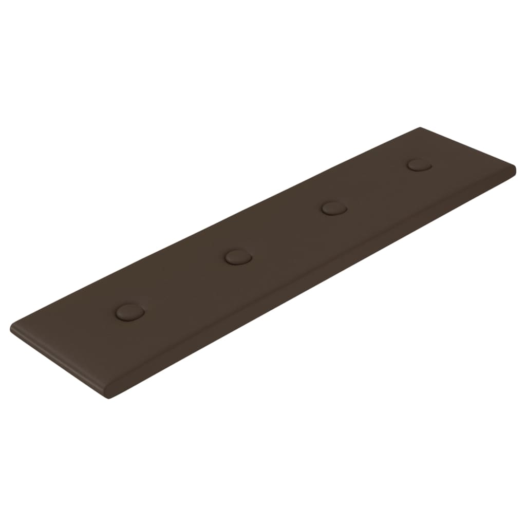 vidaXL 12 db barna műbőr fali panel 60 x 15 cm 1,08 m²