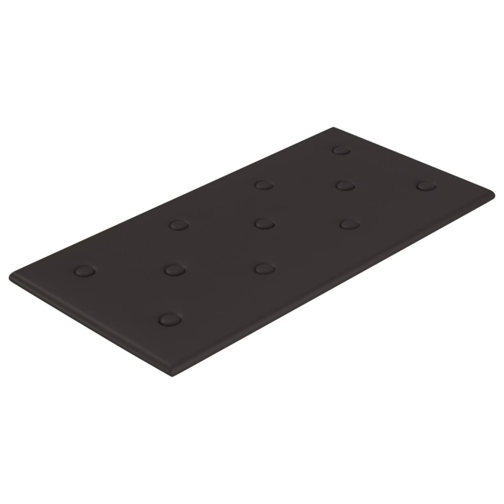 vidaXL Panouri de perete 12 buc. negru, 60x30 cm, piele eco 2,16 m²