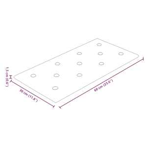 Nástěnný čelník 12 pcs Krémová 60 x 30 cm Umělá kůže - obrázek 7