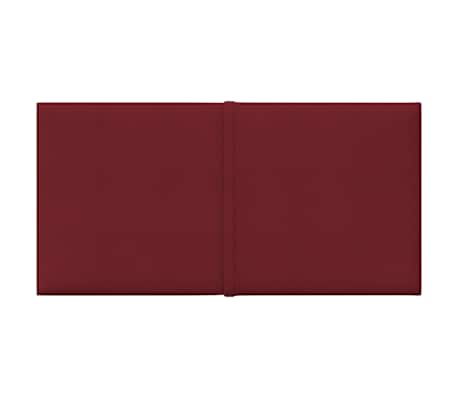 vidaXL Sienų plok&scaron;tės, 12vnt., vyno, 30x15cm, audinys, 0,54m&sup2;