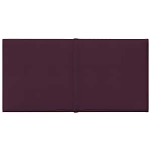 vidaXL Stenski paneli 12 kosov vijolični 30x15 cm blago 0,54 m&sup2;