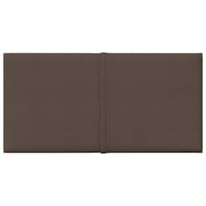 vidaXL Wandpanelen 12 st 0,54 m&sup2; 30x15 cm stof taupe