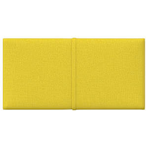 vidaXL Стенни панели, 12 бр, светложълт, 30x15 см, плат, 0,54 м&sup2;