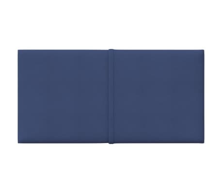 vidaXL Panneaux muraux 12 pcs Bleu 30x15 cm Tissu 0,54 m²