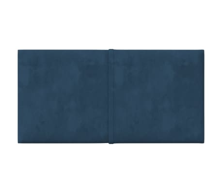 vidaXL Wandpaneele 12 Stk. Blau 30x15 cm Samt 0,54 m²