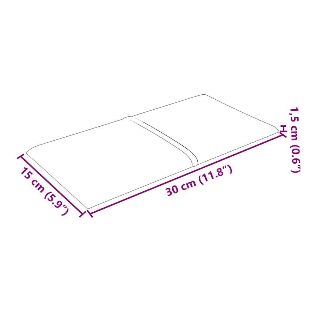 Panouri de perete 12 buc. verde închis 30x15 cm catifea 0,54 m²