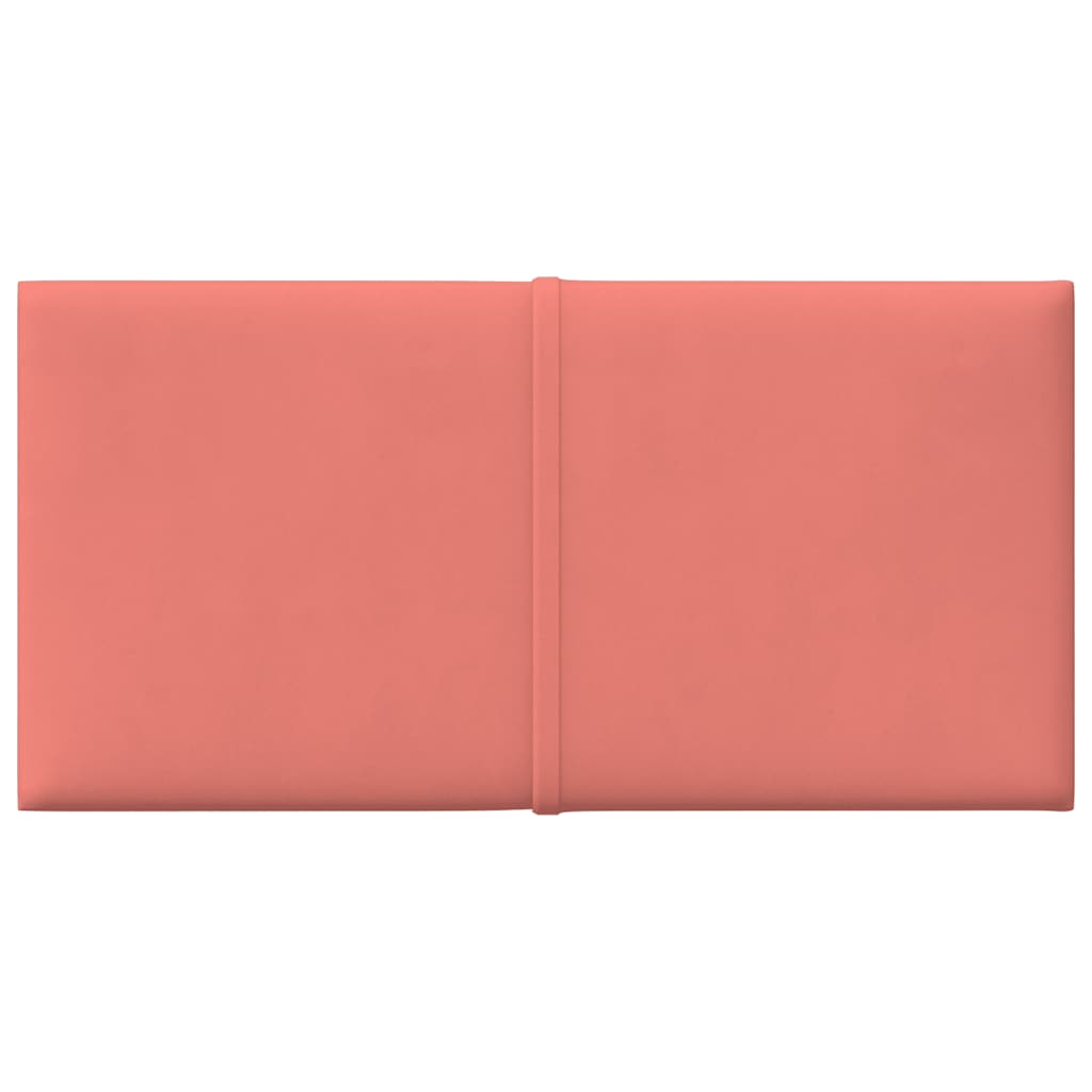 Panele ścienne, 12 szt., różowe, 30x15 cm, aksamit, 0,54 m²