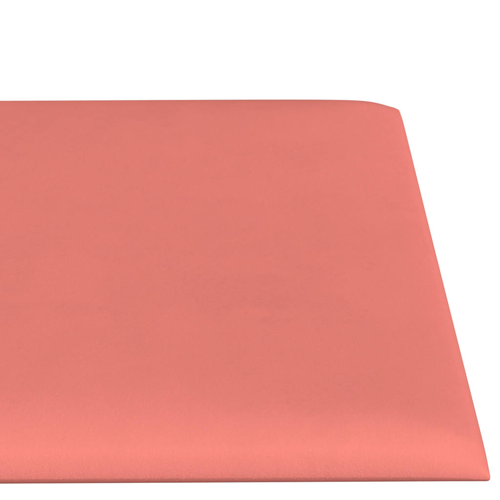 Panele ścienne, 12 szt., różowe, 30x15 cm, aksamit, 0,54 m²