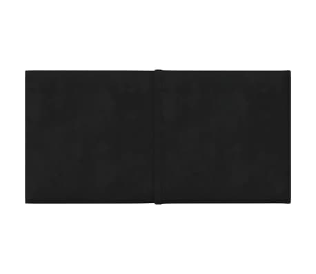 vidaXL Paneles de pared 12 uds terciopelo negro 30x15 cm 0,54 m²
