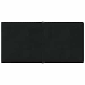 vidaXL Sienų plok&scaron;tės, 12vnt., juodos, 30x15cm, aksomas, 0,54m&sup2;