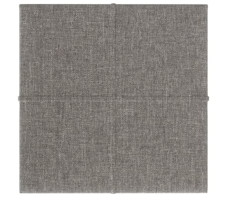 vidaXL Panneaux muraux 12 pcs Gris clair 30x30 cm Tissu 1,08 m²