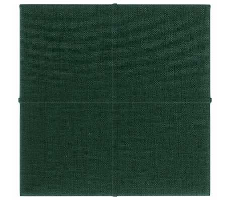 vidaXL Stenski paneli 12 kosov temno zeleni 30x30 cm blago 1,08 m&sup2;