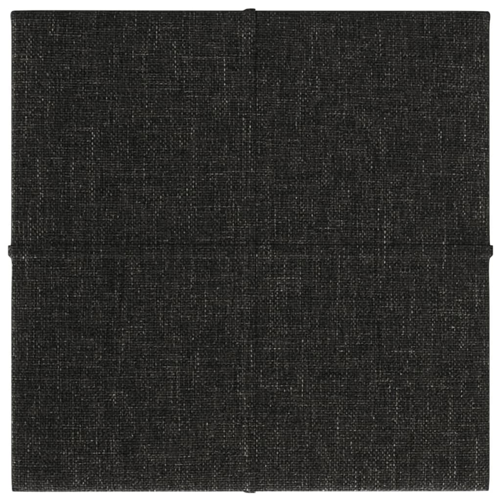 vidaXL Panouri de perete 12 buc. negru 30x30 cm țesătură 1,08m²