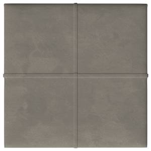 vidaXL V&auml;ggpaneler 12 st ljusgr&aring; 30x30 cm sammet 1,08 m&sup2;