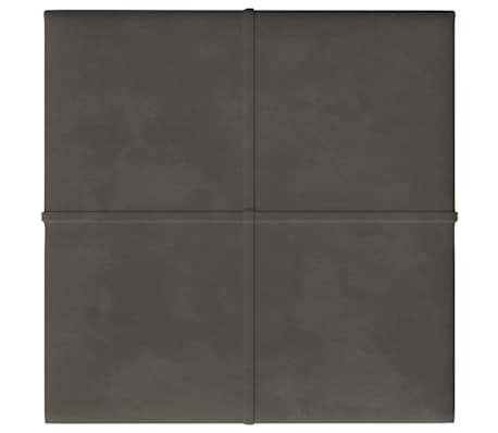 vidaXL Wandpanelen 12 st 1,08 m&sup2; 30x30 cm fluweel donkergrijs