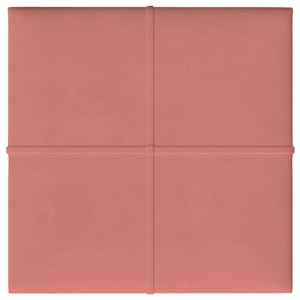 vidaXL Wandpaneele 12 Stk. Rosa 30x30 cm Samt 1,08 m&sup2;