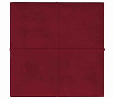 vidaXL Painel parede 12 pcs 30x30 cm veludo 1,08 m&sup2; vermelho tinto
