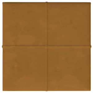 vidaXL Πάνελ Τοίχου 12 τεμ. Καφέ 30 x 30 εκ. 1,08 μ² Βελούδινα