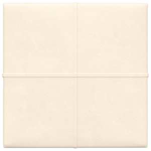 vidaXL Stenski paneli 12 kosov krem 30x30 cm žamet 1,08 m²