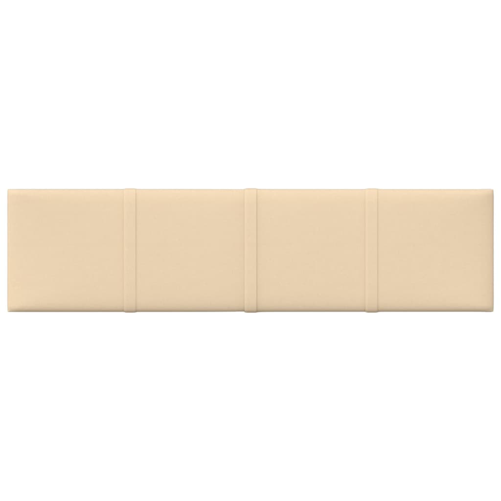 vidaXL Panneaux muraux 12 pcs Crème 60x15 cm Tissu 1,08 m²