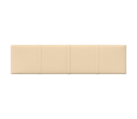 vidaXL Paneles de pared 12 uds tela color crema 60x15 cm 1,08 m²