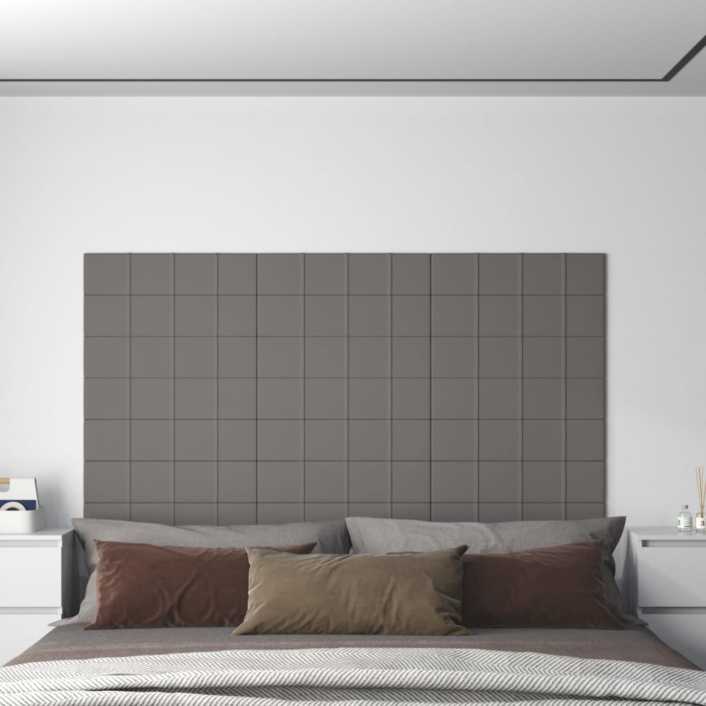 Petrashop  Nástěnné panely 12 ks světle šedé 60 x 15 cm textil 1,08 m²