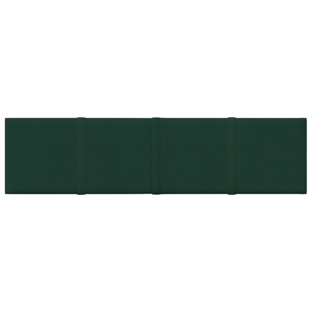 vidaXL Pannelli Murali 12 pz Verde Scuro 60x15 cm Tessuto 1,08 m²