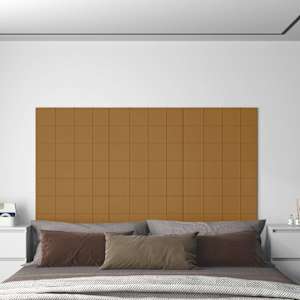 Nástěnný čelník 12 pcs Hnědá 60 x 15 cm samet