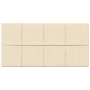 vidaXL Pannelli Murali 12 pz Crema 60x30 cm in Tessuto 2,16 m&sup2;