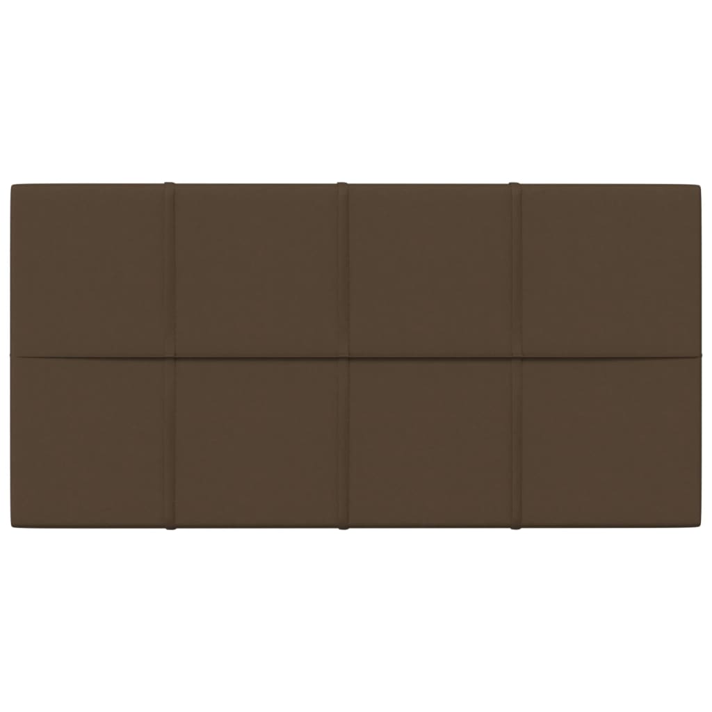vidaXL Panele ścienne, 12 szt., brązowe, 60x30 cm, tkanina, 2,16 m²