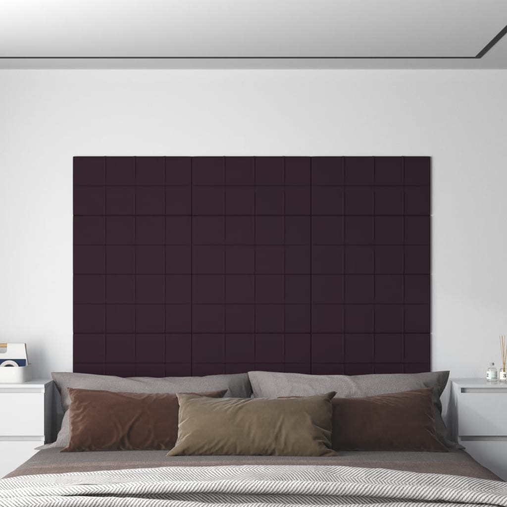 Zidne ploče od tkanine 12 kom ljubičaste 60 x 30 cm 2,16 m² Građevinski materijali Naručite namještaj na deko.hr