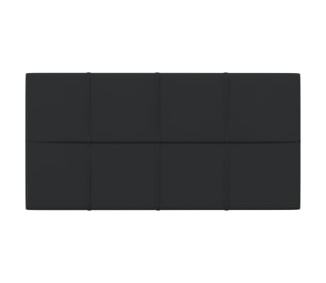 vidaXL Sienų plokštės, 12vnt., juodos, 60x30cm, audinys, 2,16m²