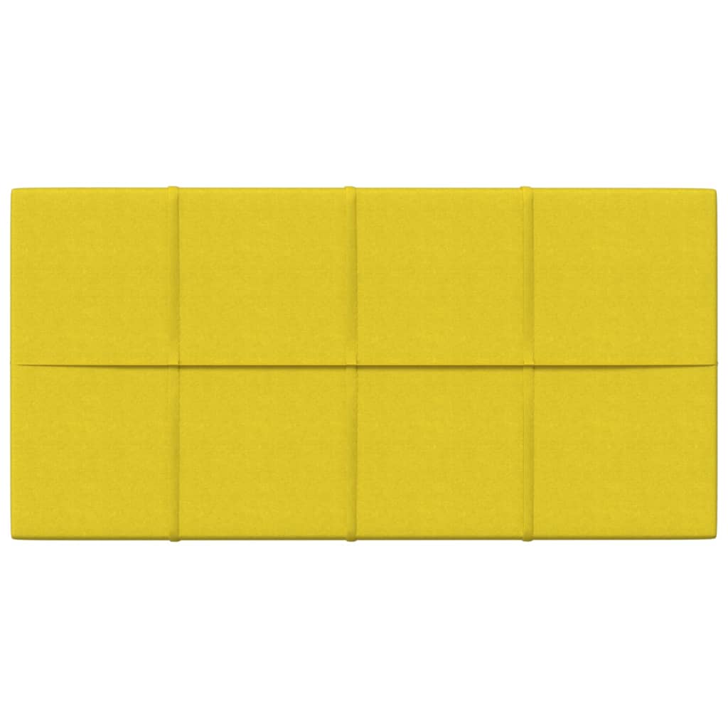 vidaXL 12 db világossárga szövet fali panel 60x30 cm 2,16 m²