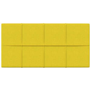 vidaXL Stenski paneli 12 kosov svetlo rumeni 60x30 cm blago 2,16 m&sup2;