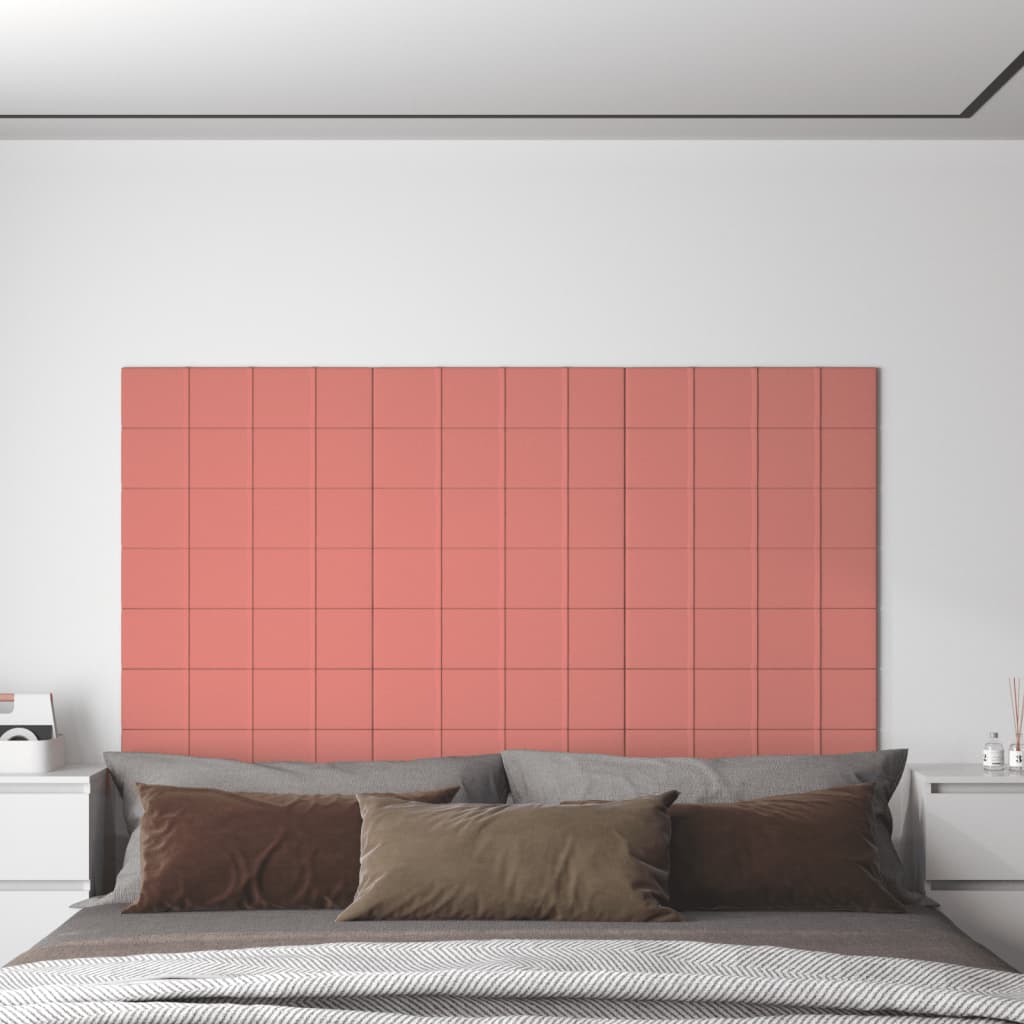 vidaXL Panouri de perete 12 buc. roz 60x30 cm catifea 2,16 m²
