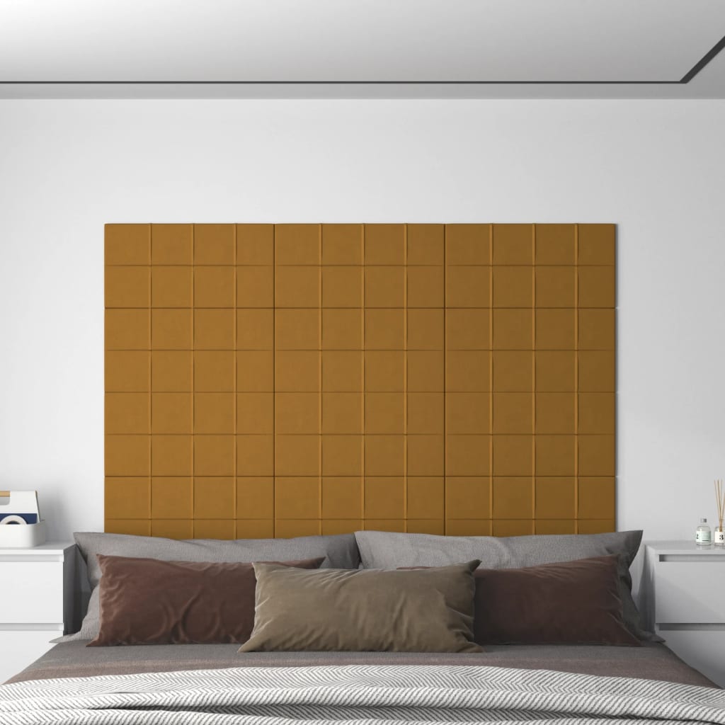 vida XL Wandpaneele 12 Stk. Braun 60x 30 cm Samt 2,16 m²