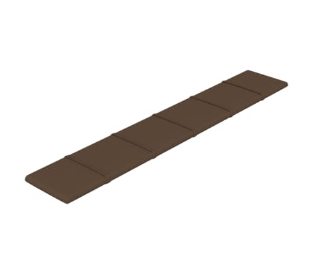 vidaXL Paneles de pared 12 uds tela marrón 90x15 cm 1,62 m²