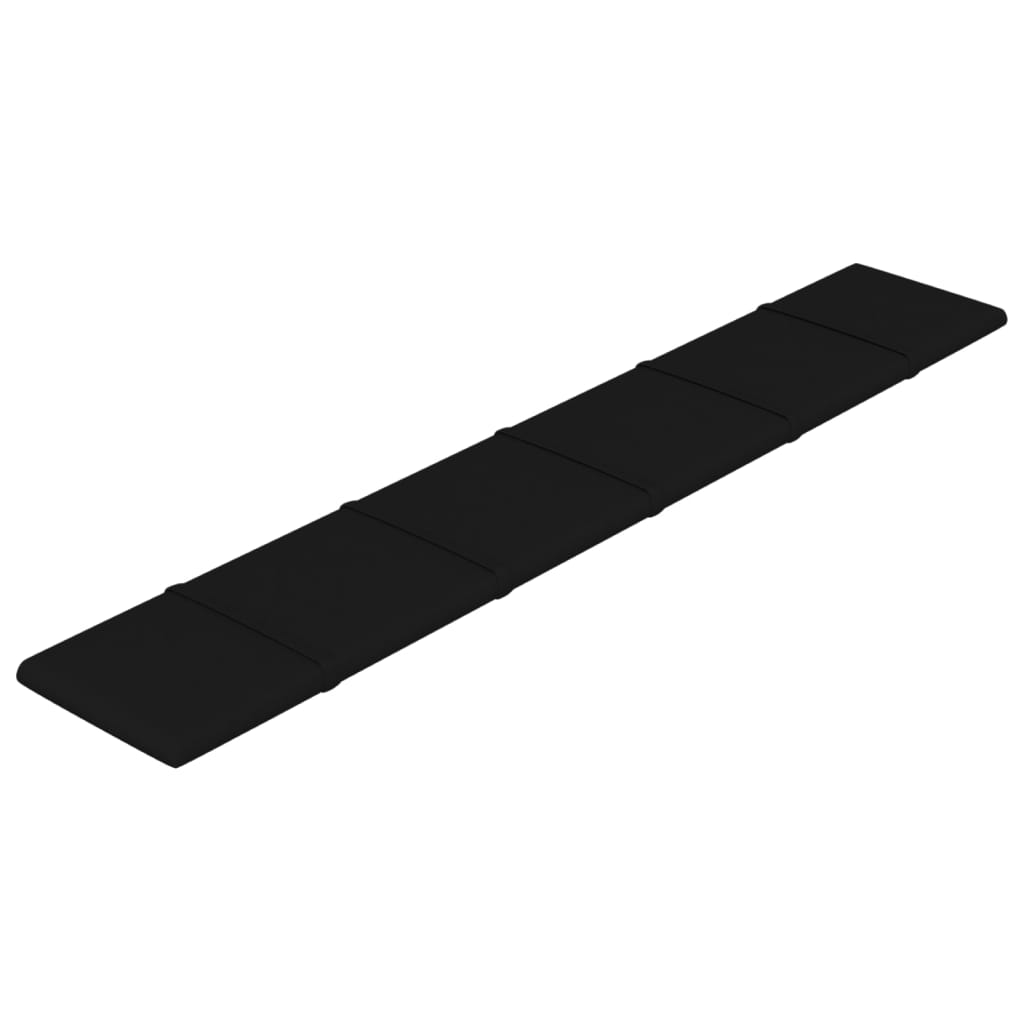 vidaXL Paneles de pared 12 uds tela negro 90x15 cm 1,62 m²